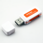 Lecteur Carte Mémoire USB 2.0 - Orange et Blanc · Smarty Paris